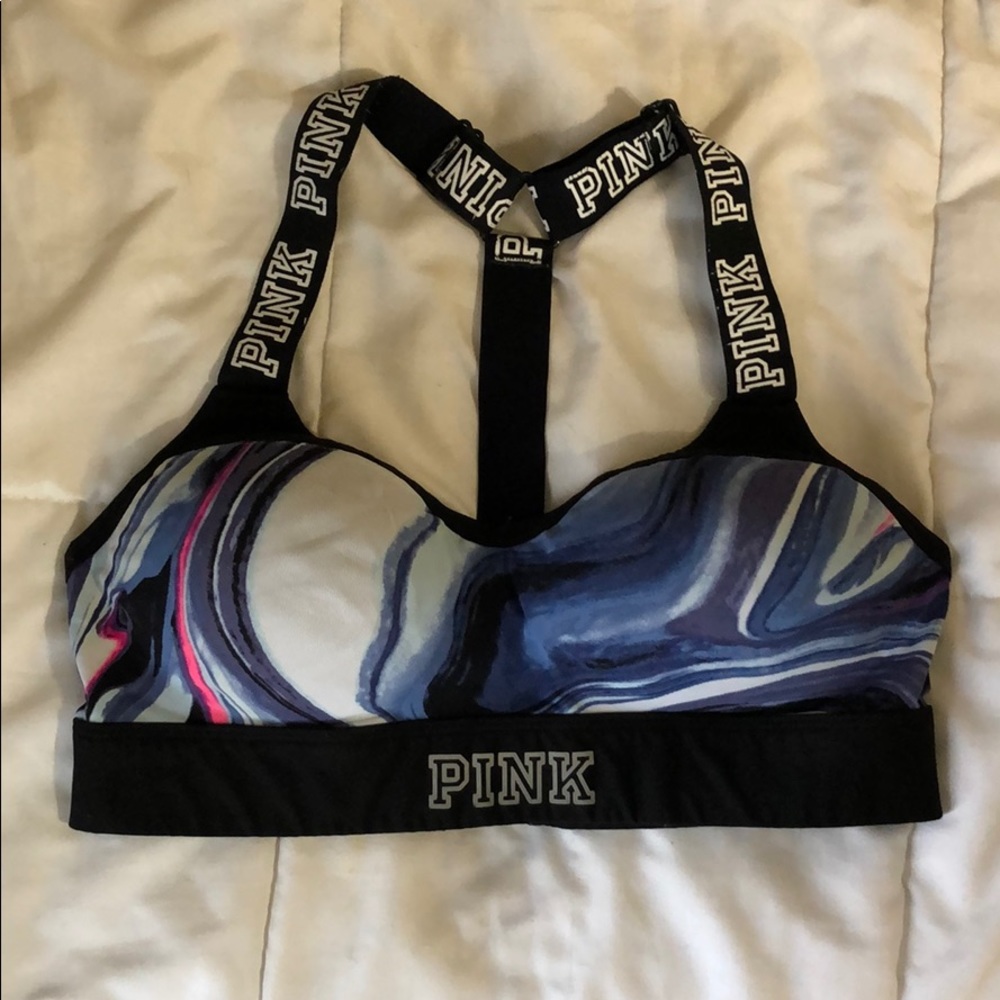 Pink sports bra